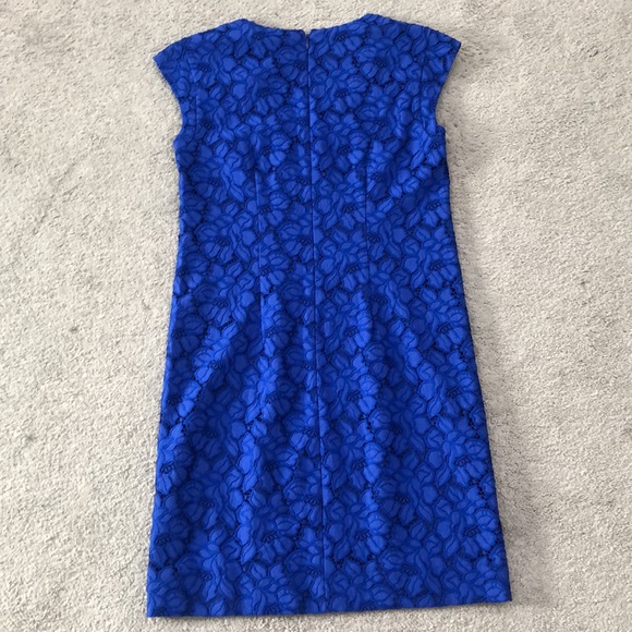 J. Crew Royal Blue Lace Shift Dress size 0 - Picture 3 of 4